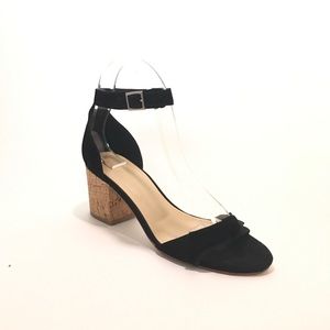 Marc Fisher Black Suede Open Toe Sandals